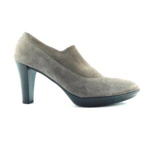 AQUATALIA Gray Suede Leather Weatherproof Ankle Booties Heels Pumps 8